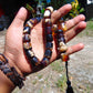 63 gr Komboloi Rosary  Beads Indonesian white Red Amber for Healing 26COER1