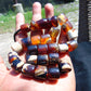 63 gr Komboloi Rosary  Beads Indonesian white Red Amber for Healing 26COER1