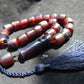 60 gr Komboloi Rosary 23 Beads 13x14 mm Indonesian Red Amber for Healing 26COER4