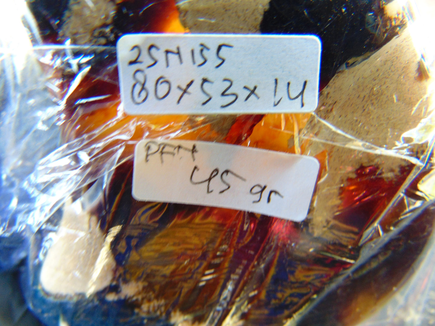 40 gram Slab  polished Indonesian Blue Amber for Healing 25N155