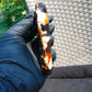 105 gram Slab Slim  polished Indonesian Crystal red Amber for Healing 25N146