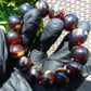 35  gram 14 Beads Mala Bracelet Indonesian Blue Cherry Red Amber 16 mm for Healing A14G274