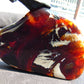 105 gram Slab Slim  polished Indonesian Crystal red Amber for Healing 25N146
