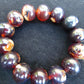 35  gram 14 Beads Mala Bracelet Indonesian Blue Cherry Red Amber 16 mm for Healing A14G274