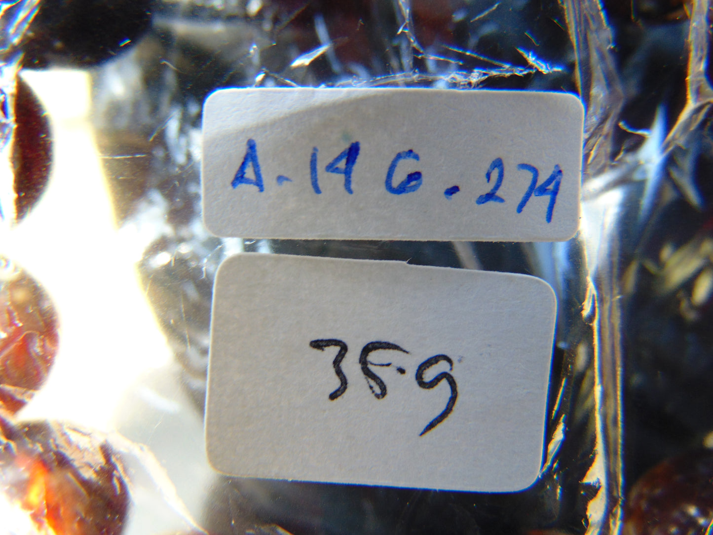 35  gram 14 Beads Mala Bracelet Indonesian Blue Cherry Red Amber 16 mm for Healing A14G274