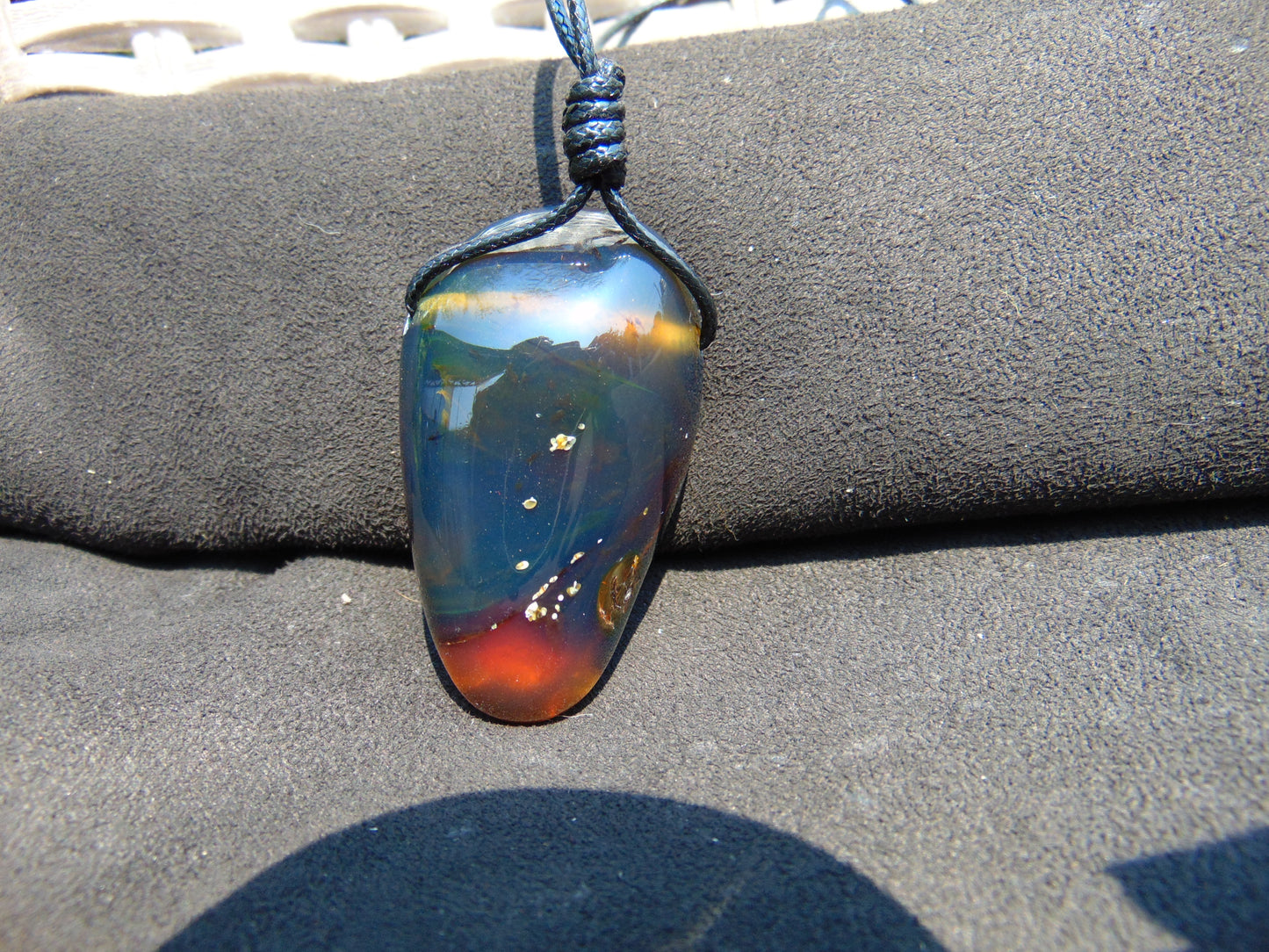 29 gr Pendant Indonesian Blue Amber for Healing N102