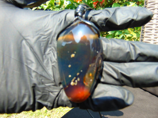 29 gr Pendant Indonesian Blue Amber for Healing N102