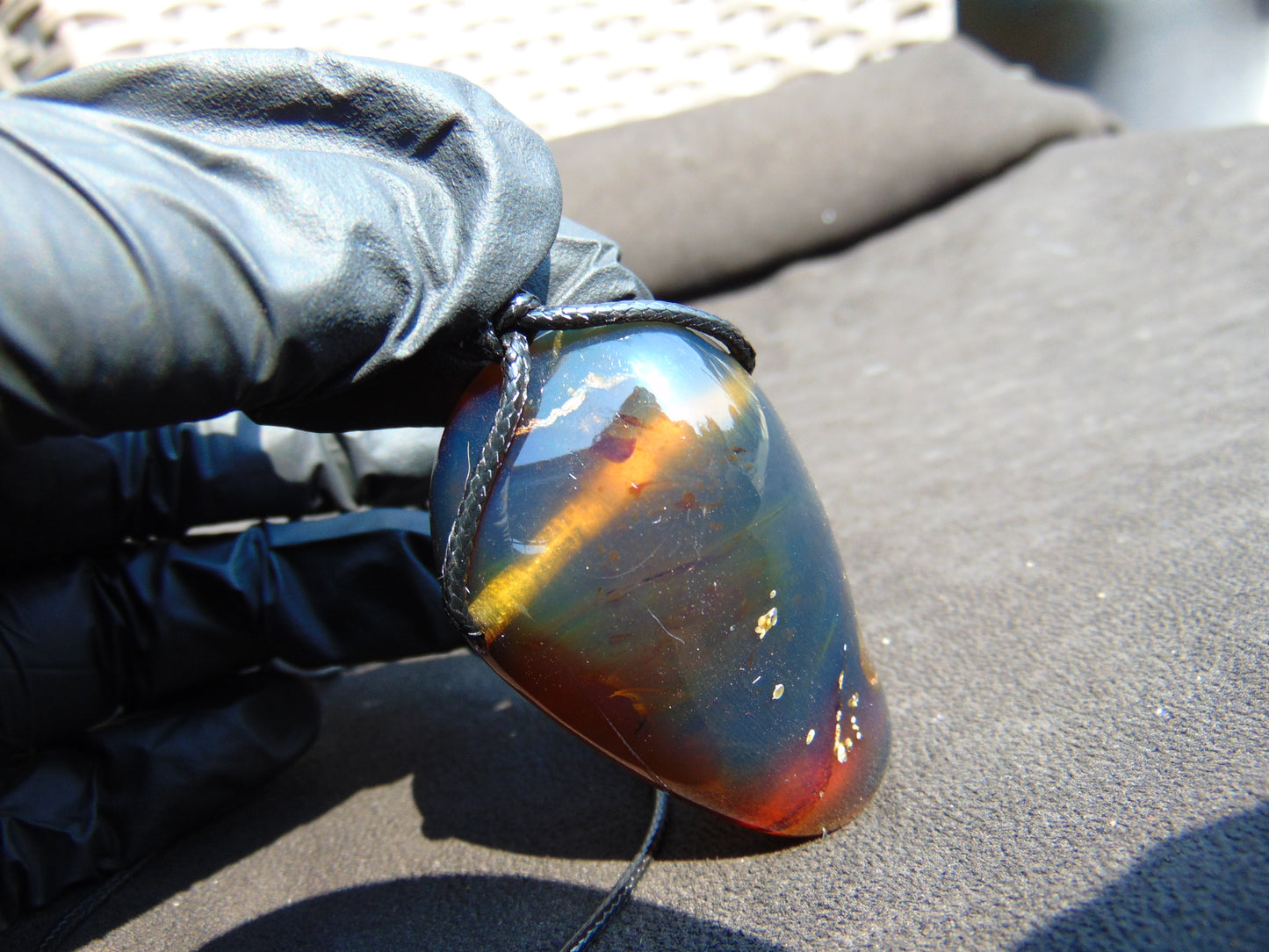 29 gr Pendant Indonesian Blue Amber for Healing N102