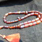 100 gr Komboloi Rosary 33+2 Beads 12x16 mm Indonesian Red Blue Amber for Healing 26RF22