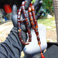 100 gr Komboloi Rosary 33+2 Beads 12x16 mm Indonesian Red Blue Amber for Healing 26RF22