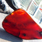 111 gram Slab Slim polished Indonesian Cherry Red Amber for Healing 25A206