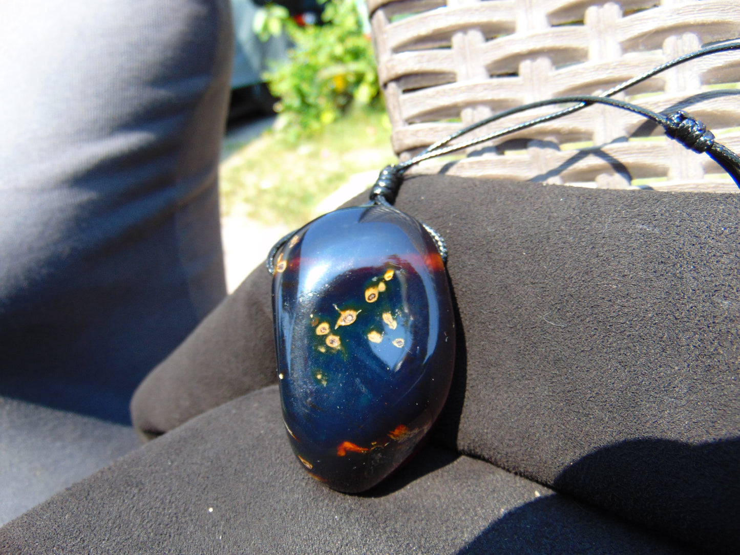 57 gr Pendant Indonesian Blue Amber for Healing 25F11