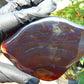 111 gram Slab Slim polished Indonesian Cherry Red Amber for Healing 25A206
