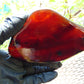 111 gram Slab Slim polished Indonesian Cherry Red Amber for Healing 25A206