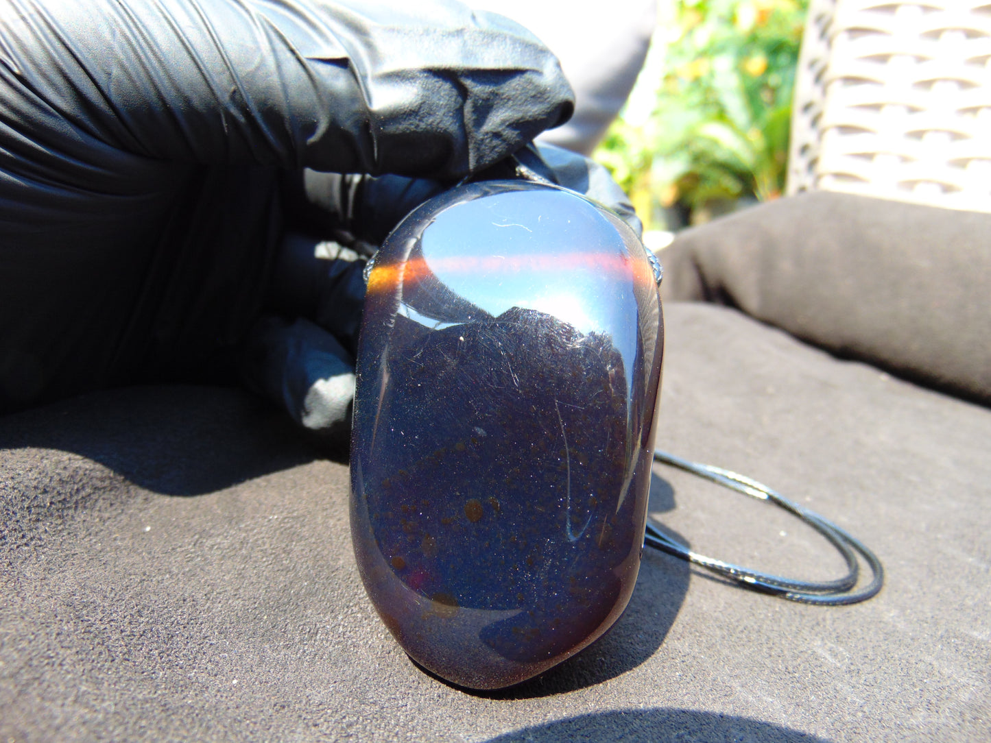 57 gr Pendant Indonesian Blue Amber for Healing 25F11