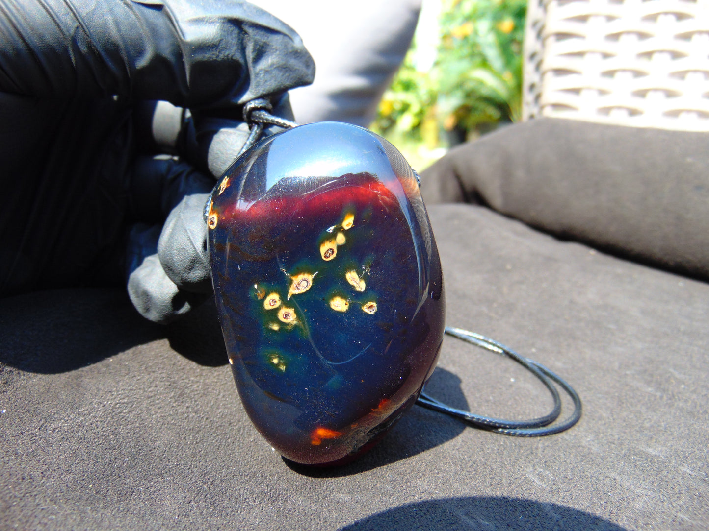 57 gr Pendant Indonesian Blue Amber for Healing 25F11