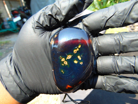 57 gr Pendant Indonesian Blue Amber for Healing 25F11