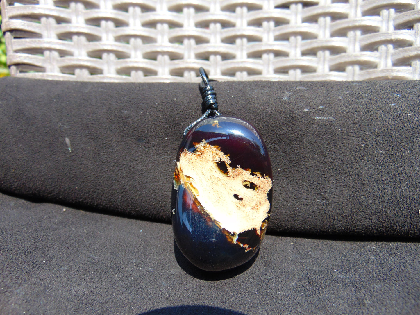 54 gr Pendant Indonesian Blue Amber for Healing 25F12