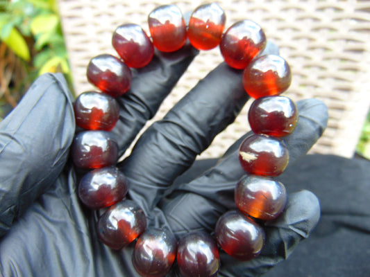 16 Beads Mala Bracelet Indonesian Amber for Healing A16G199