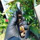 115 gram Slab polished Indonesian Sumatra Black Blue Amber for Healing 25Y108
