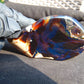 69 gram Slab polished Indonesian Sumatra Black Blue Amber for Healing 25Y115