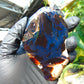 69 gram Slab polished Indonesian Sumatra Black Blue Amber for Healing 25Y115