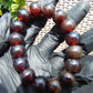 16 Beads Mala Bracelet Indonesian Cherry Red Amber for Healing A16G201