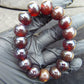 16 Beads Mala Bracelet Indonesian Cherry Red Amber for Healing A16G201