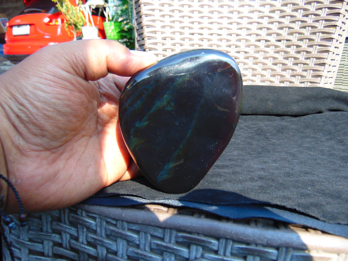 153 gr Full Polished Indonesian Dark Red Amber for Healing 26ML202
