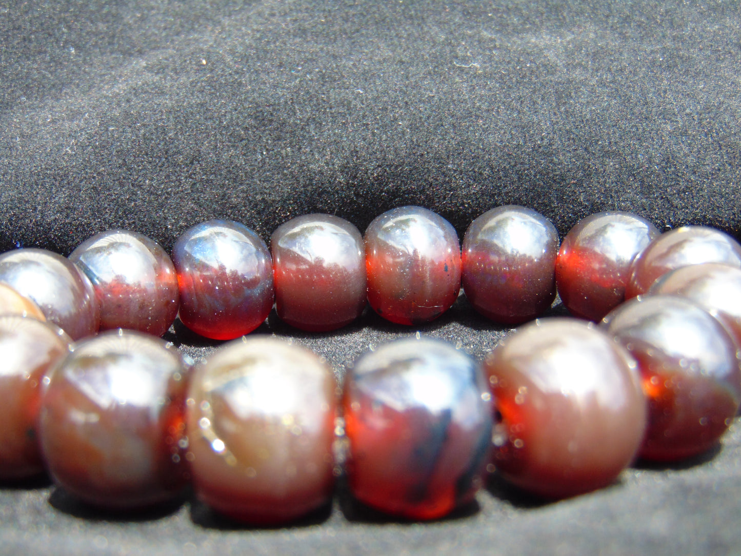 16 Beads Mala Bracelet Indonesian Cherry Red Amber for Healing A16G201