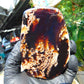 113 gram Slab  polished Indonesian Sumatra White Red Amber for Healing 25Y113