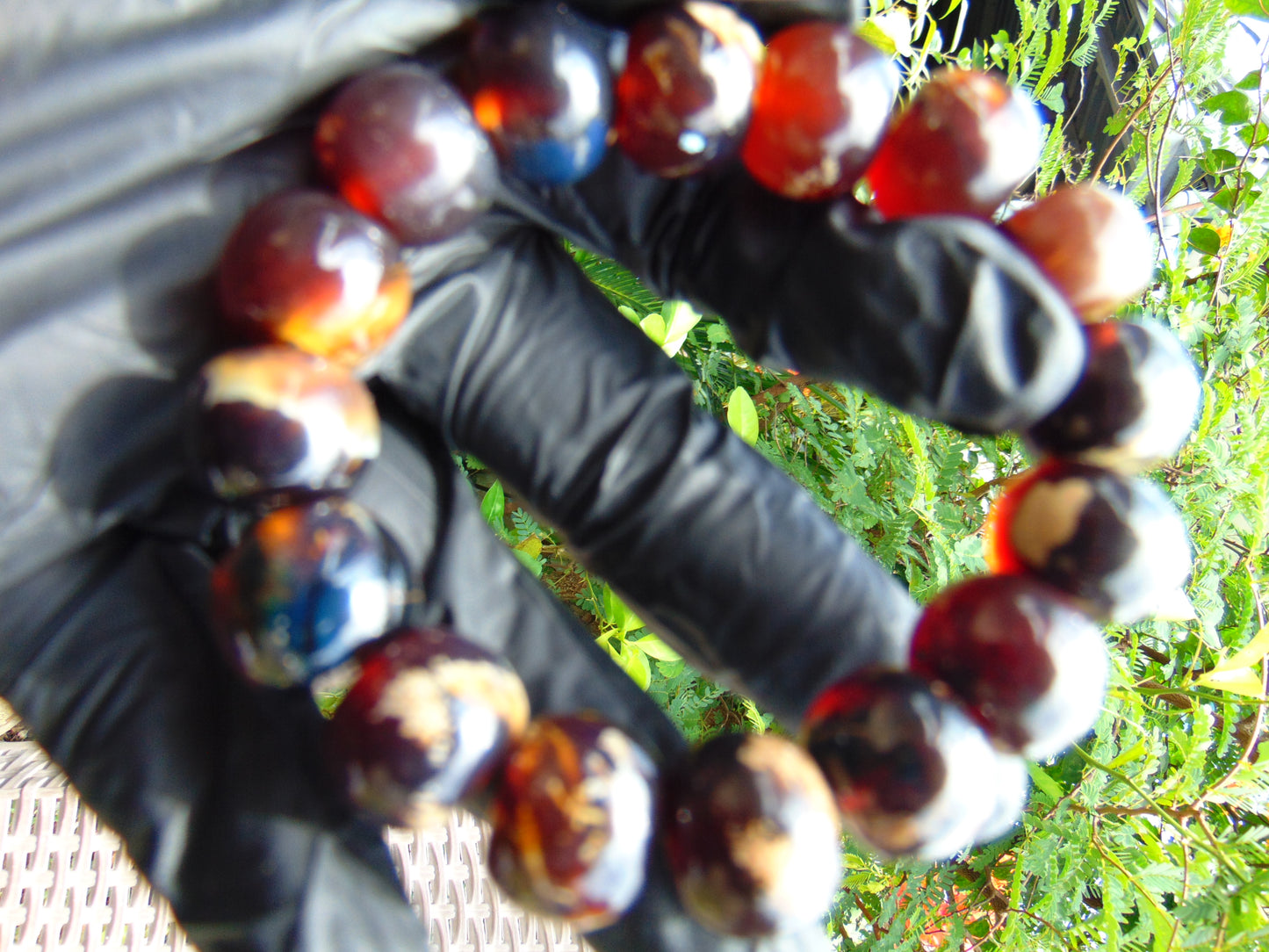 16 Beads Mala Bracelet Indonesian Amber for Healing A16G197