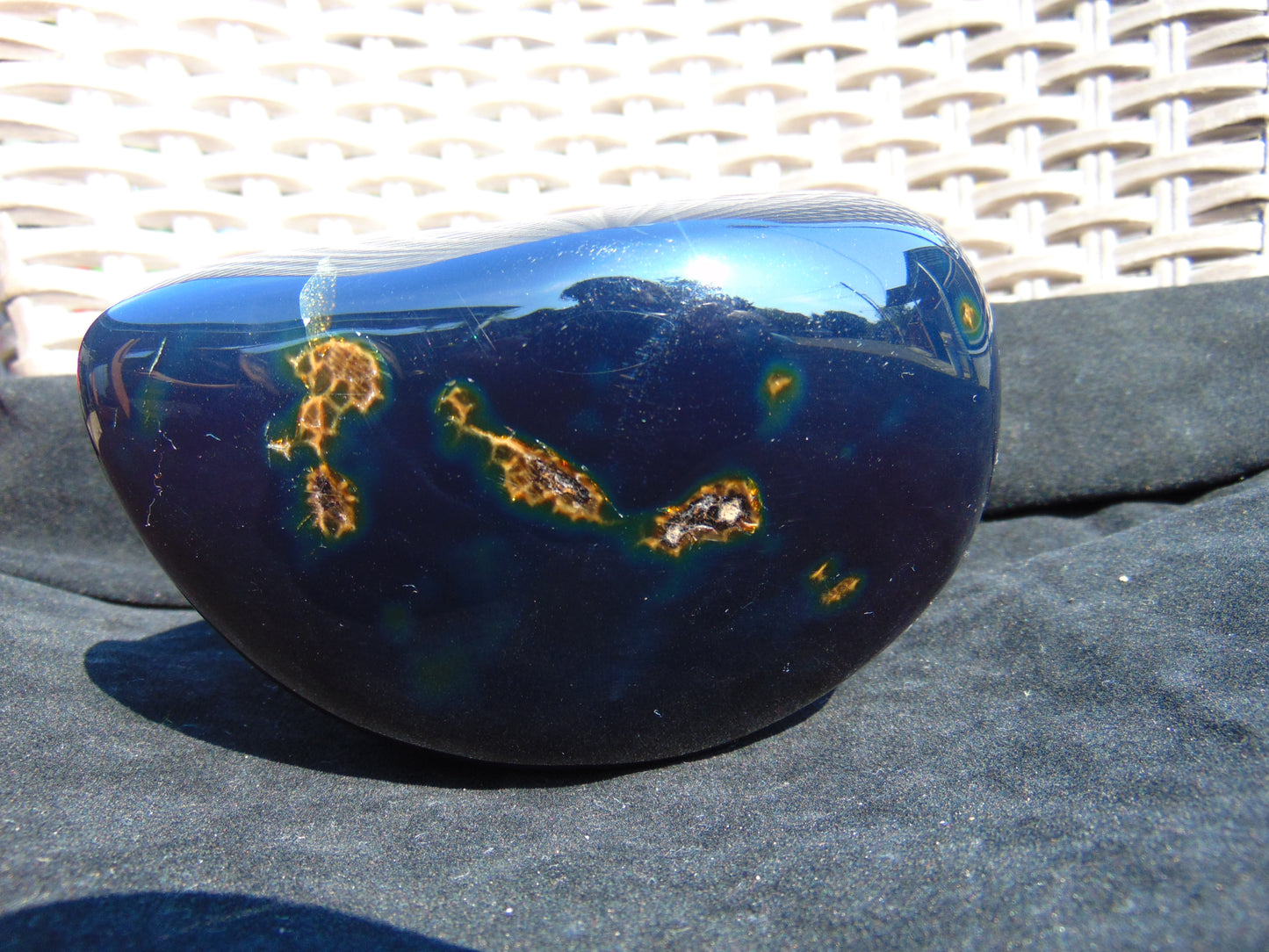 483 gr Full Polished Indonesian Blue Amber for Healing 26AR254