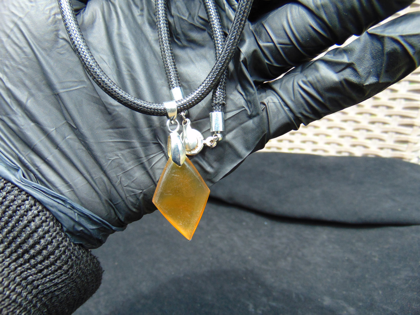 6 gr Teardrop Pendant Indonesian Yellow Amber for Healing