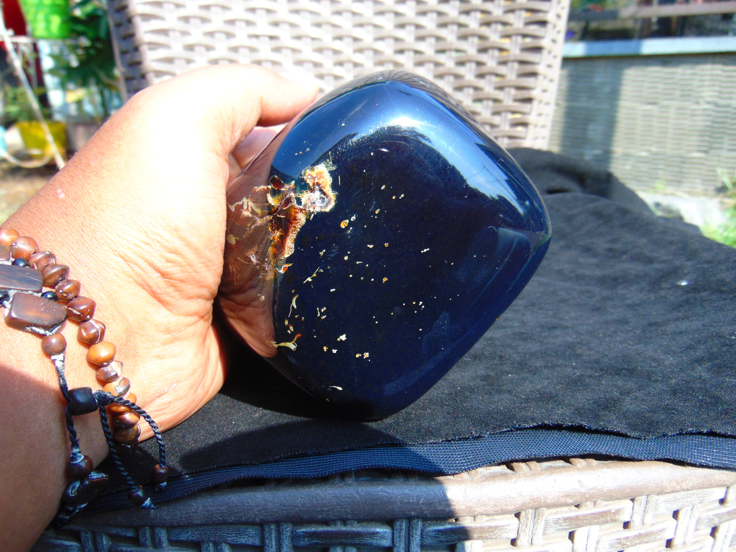 483 gr Full Polished Indonesian Blue Amber for Healing 26AR254