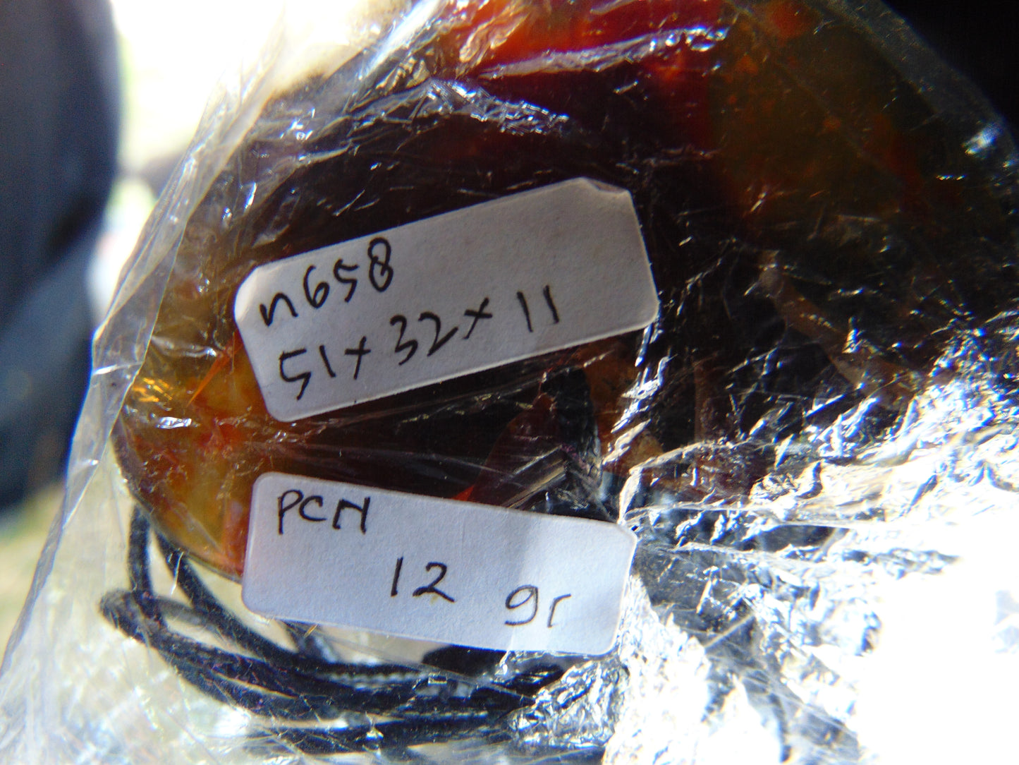 12 gr Heart Pendant Indonesian Blue Amber for Healing PCN658