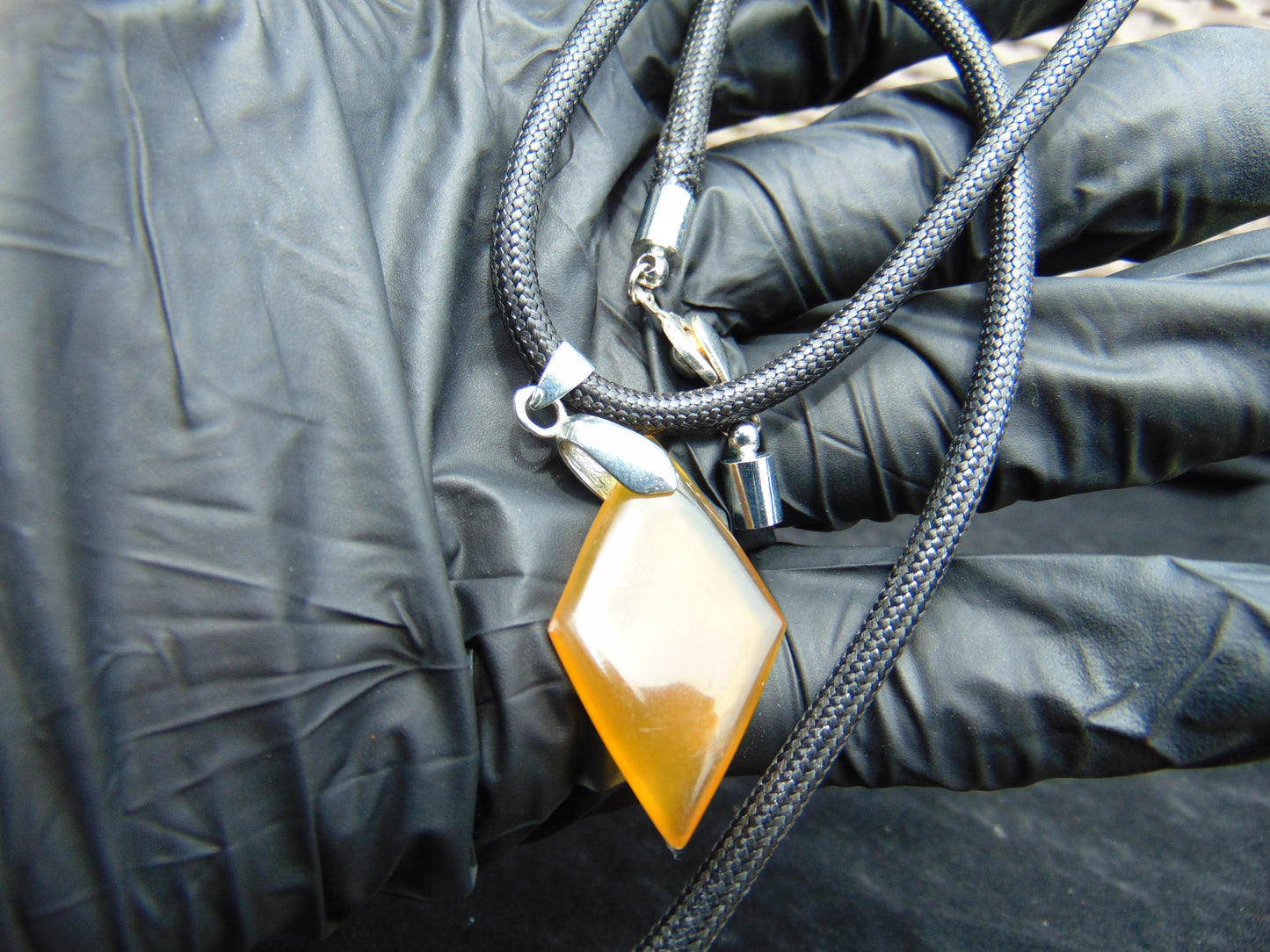 6 gr Teardrop Pendant Indonesian Yellow Amber for Healing