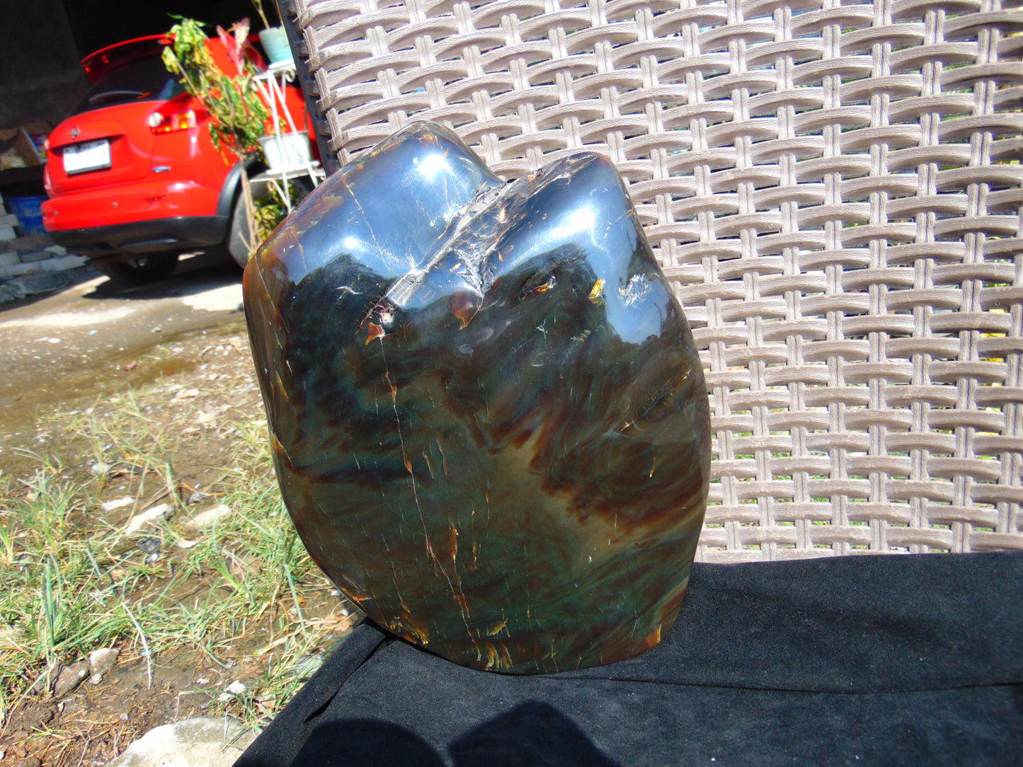 1126 gr Full Polished Indonesian Green Amber for Healing 26ML200