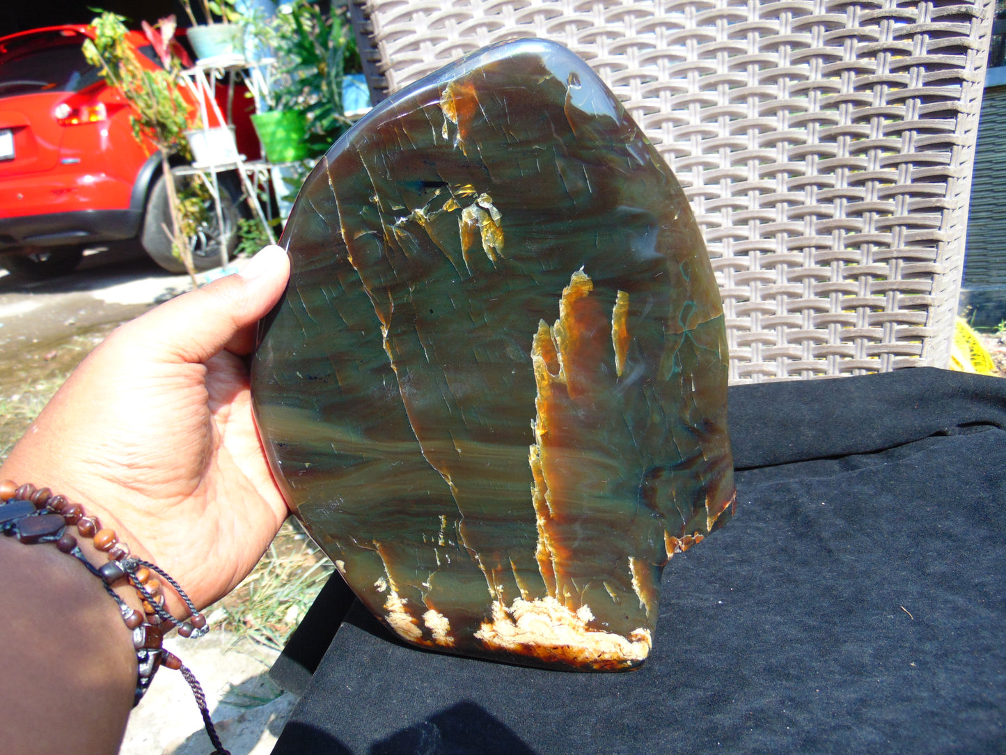 1126 gr Full Polished Indonesian Green Amber for Healing 26ML200