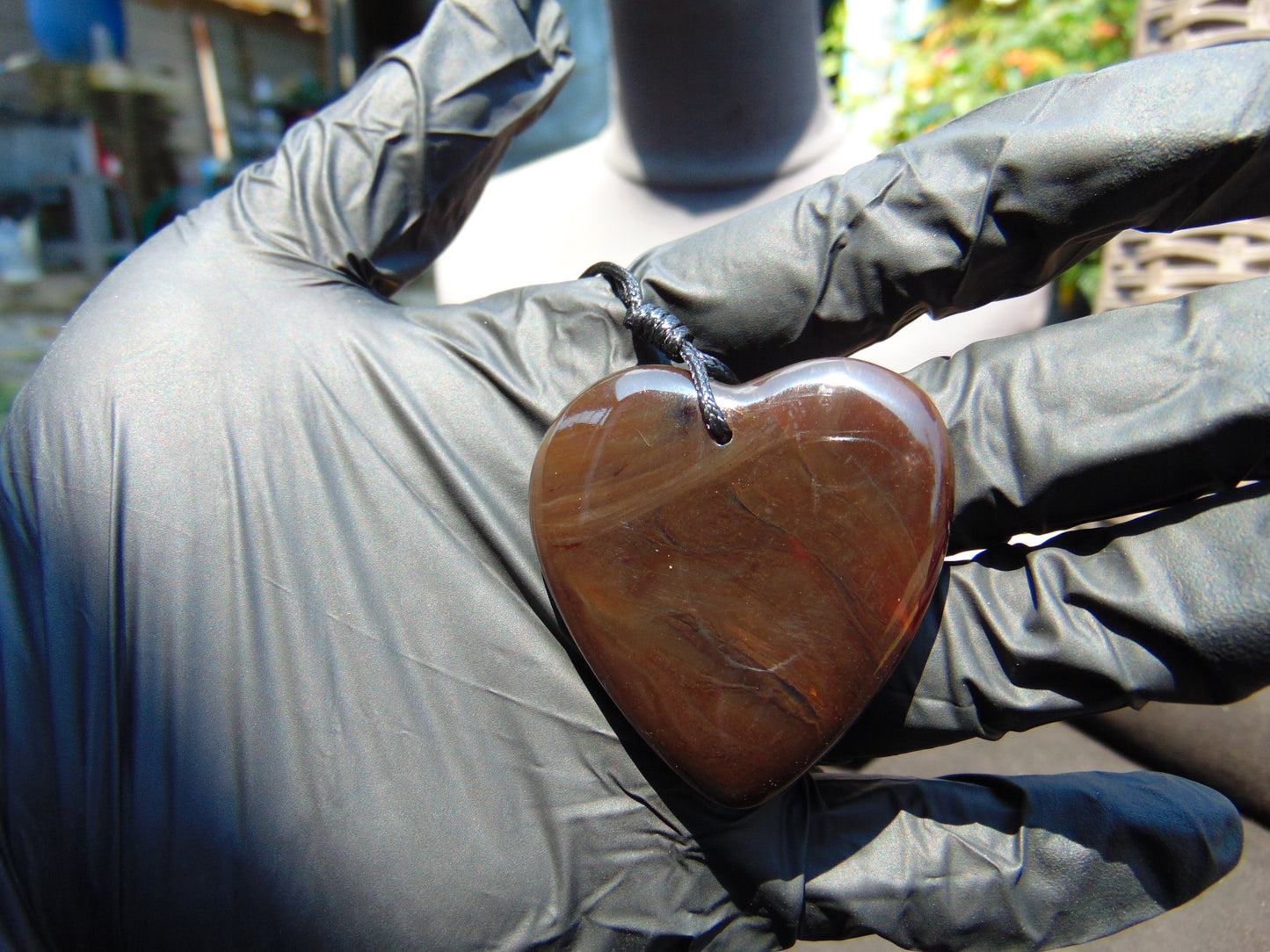 14 gr Heart Pendant Indonesian White Amber for Healing PCA136