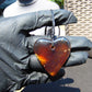 11 gr Heart Pendant Indonesian Blue Amber for Healing PL36