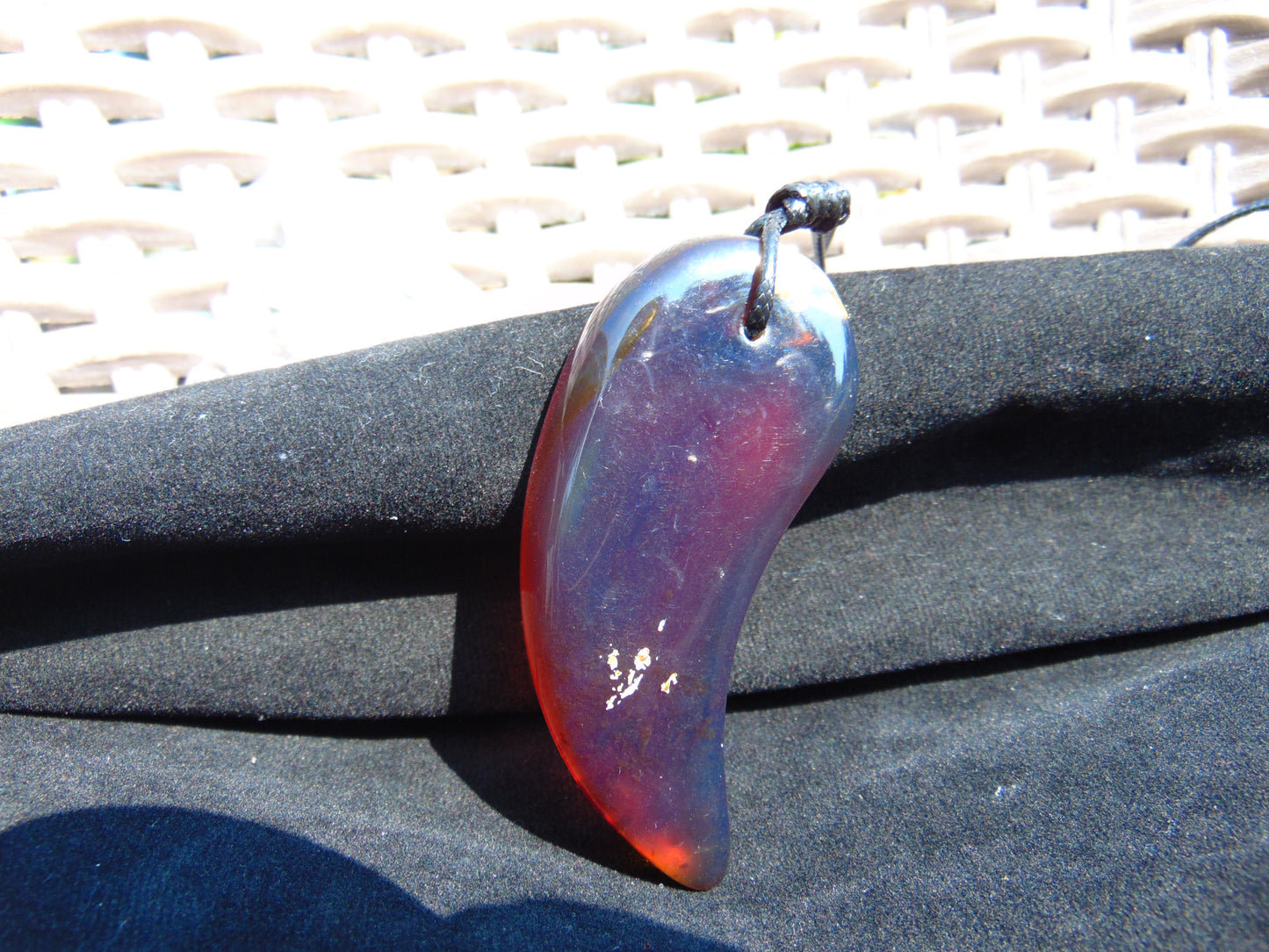 21 gram Comma Pendant Indonesian Blue Amber for Healing 26A333