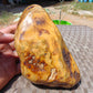 499 gram Polished Indonesia Yellow Aromatic Amber for Healing 26KX2