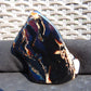 109 gram Slab  polished Indonesian Sumatra Black Blue Amber for Healing 25Y111