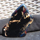 109 gram Slab  polished Indonesian Sumatra Black Blue Amber for Healing 25Y111