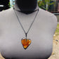 6 gr Heart Pendant Indonesian Blue Amber for Healing PB165