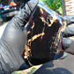 109 gram Slab  polished Indonesian Sumatra Black Blue Amber for Healing 25Y111