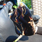 109 gram Slab  polished Indonesian Sumatra Black Blue Amber for Healing 25Y111