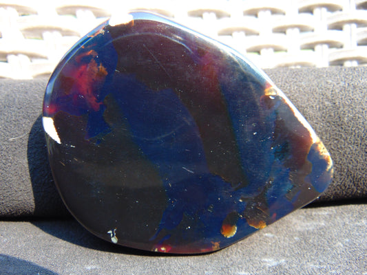 93 gram Slab Slim polished 98x75x17 m Indonesian Blue Amber for Healing 25A188