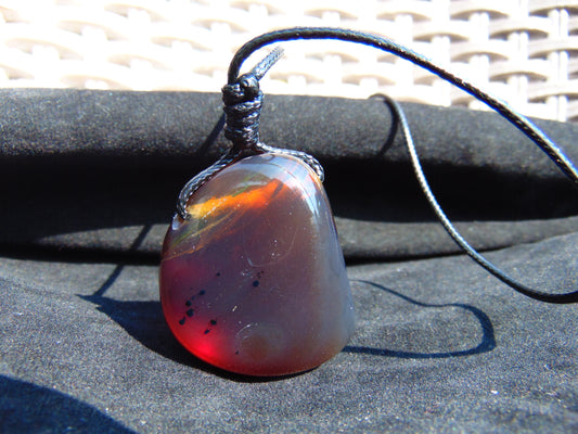 28 gram Pendant Indonesian Purple Blue Amber for Healing 26A402